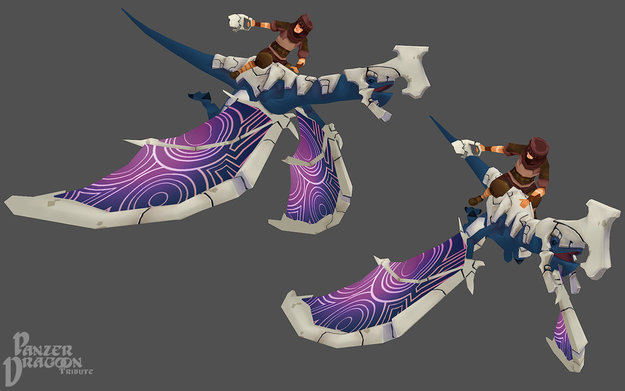 Panzer Dragoon Tribute 3D Dragon and Rider