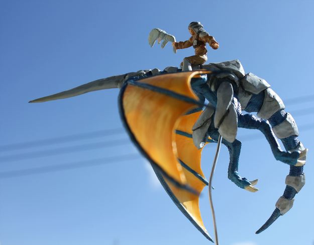 Blue Dragon and Rider Sculpture (2 of 7)