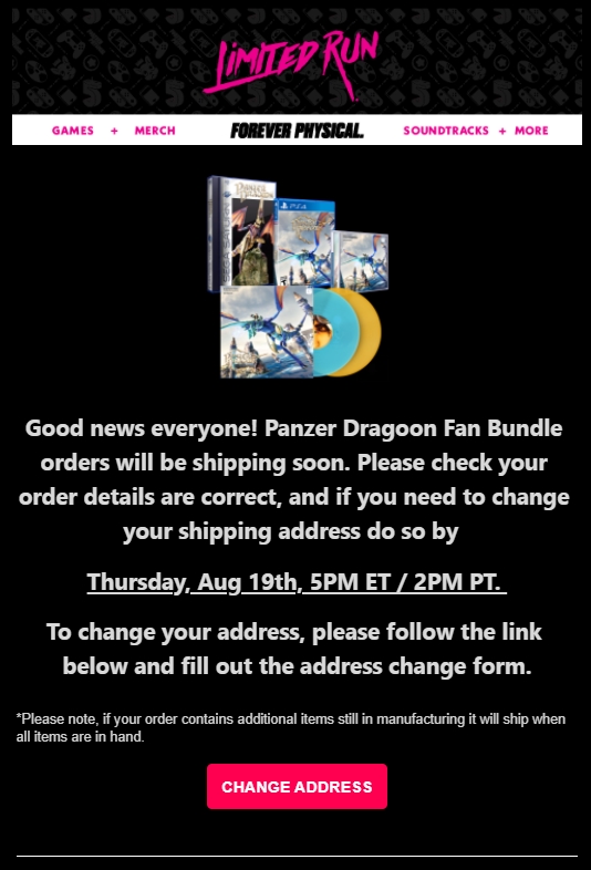 Limited Run Games Panzer Dragoon: Remake Fan Bundle Shipping to the US Soon