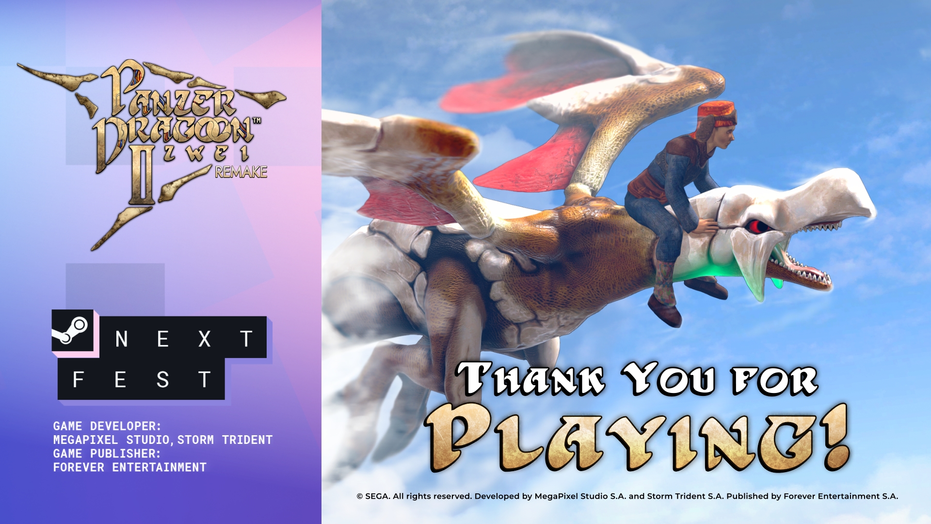 The Panzer Dragoon Zwei: Remake Steam Next Fest Demo Has Been Deactivated
