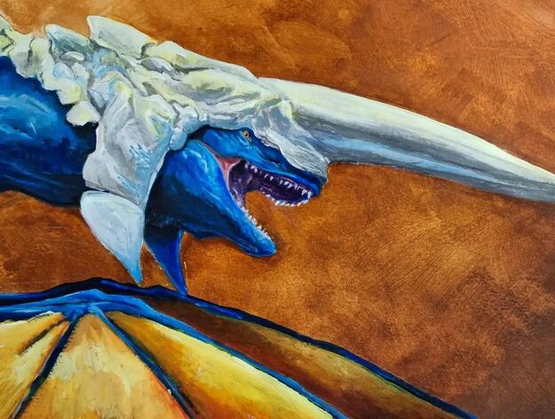 Blue Dragon Painting